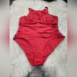 City Chic Scarlet One-Piece Swimsuit Size Medium